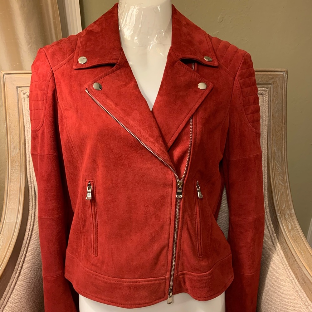 L’Agence Ryder suede leather moto jacket